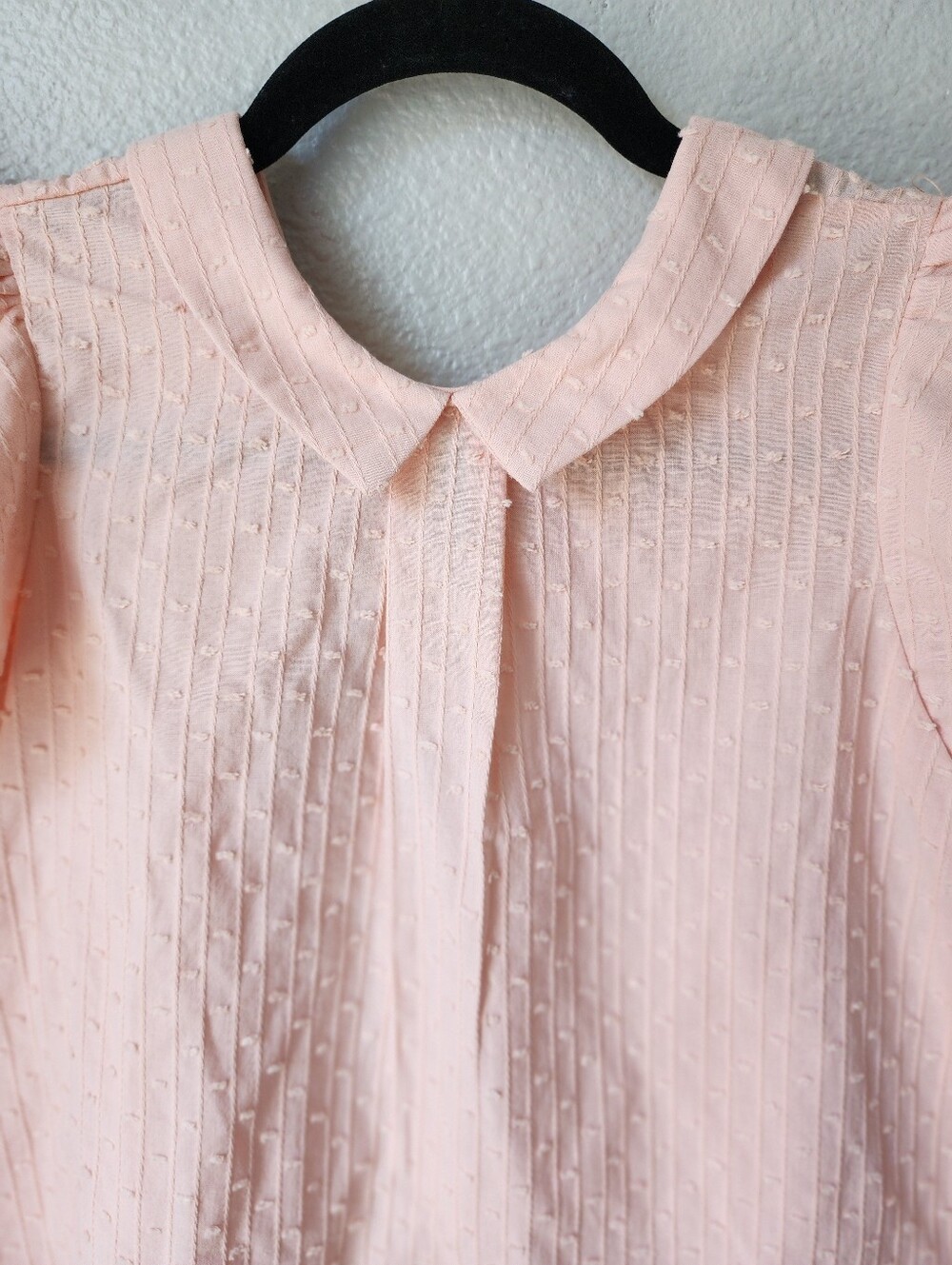 The Sunday Collective Pink Swiss Dot Flutter Sleeve Blouse NWT 12Y - Picture 2 of 8